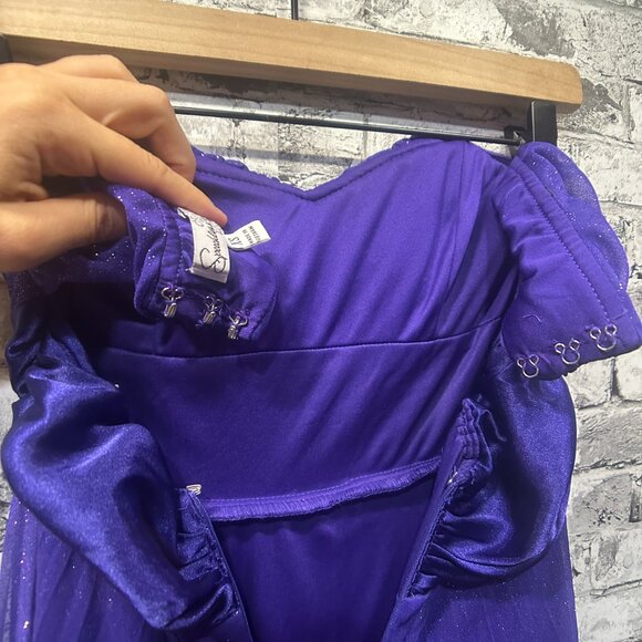 EUC Speekless Purple Maxi Dress Sparkle Ombre Size XS (Prom Homecoming Dress) - Picture 10 of 14